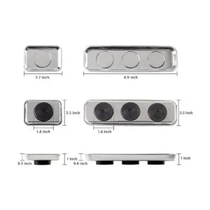 Rechabite Juego de 3 bandejas magnéticas de acero_2