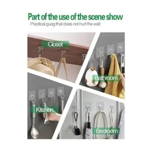 Paquete de 22 ganchos de pared grandes con capacidad de_2