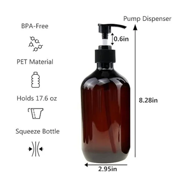 Botellas de plástico vacías con dispensador de bomba y 6_3