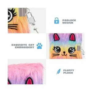 HOMICOZY Diario de gatos con cerradura y llaves para_4