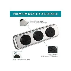 Rechabite Juego de 3 bandejas magnéticas de acero_3