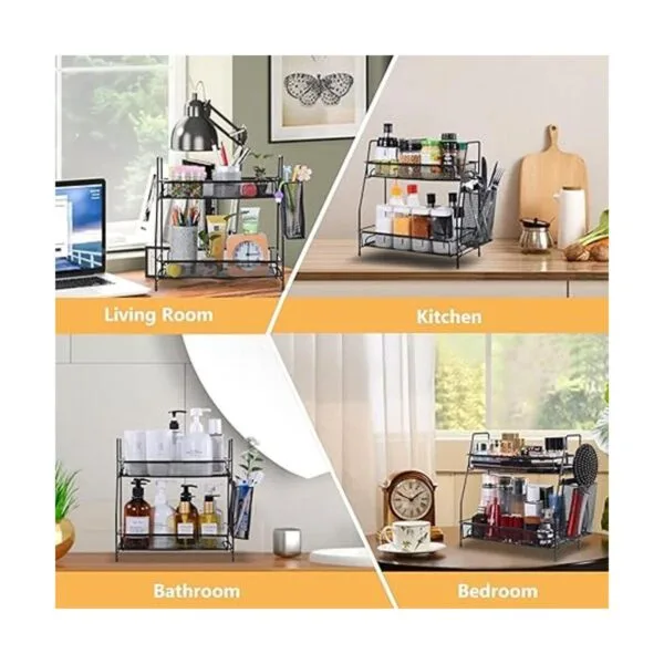 Organizador de baño con cesta organizador de baño de 2_3