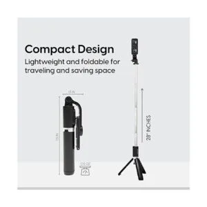 TALK WORKS Juego de palo selfie control remoto y trípode_4