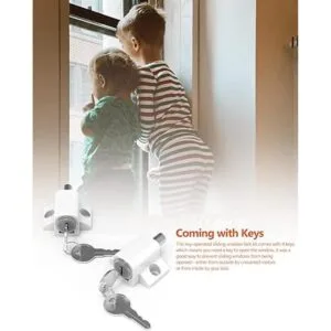 ROFMAPLE Paquete de 2 cerraduras de ventana para puerta_3