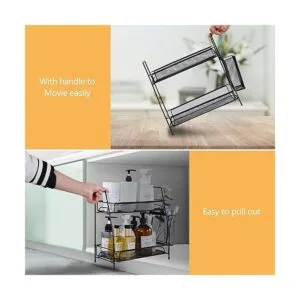 Organizador de baño con cesta organizador de baño de 2_5