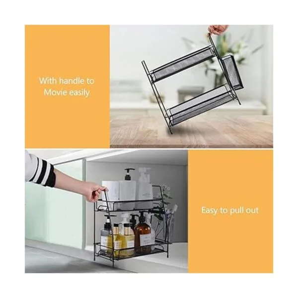 Organizador de baño con cesta organizador de baño de 2_5