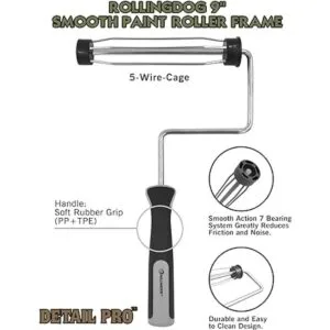 ROLLINGDOG Marco de rodillo de pintura profesional de 9_5