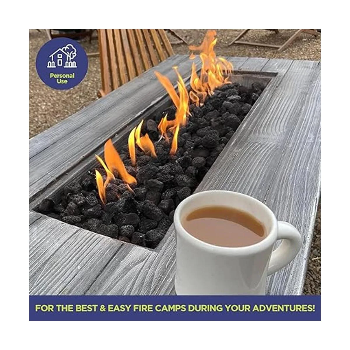 American Fire Glass Rocas de lava medianas de 10 libras_5