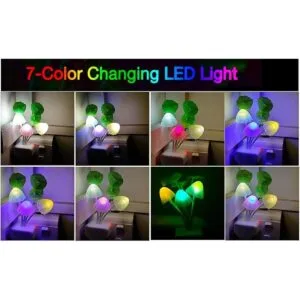 AUSAYE Luz nocturna enchufable estilo hoja de loto luces_4