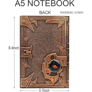 Cuaderno de escritura 3D Dragon DND diario vintage de_2