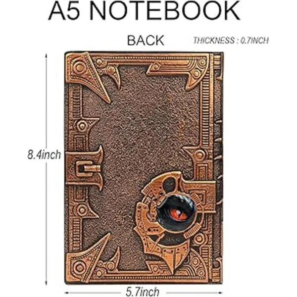 Cuaderno de escritura 3D Dragon DND diario vintage de_2