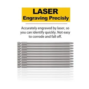 Rocaris Juego de 10 puntas de destornillador de cabeza_5