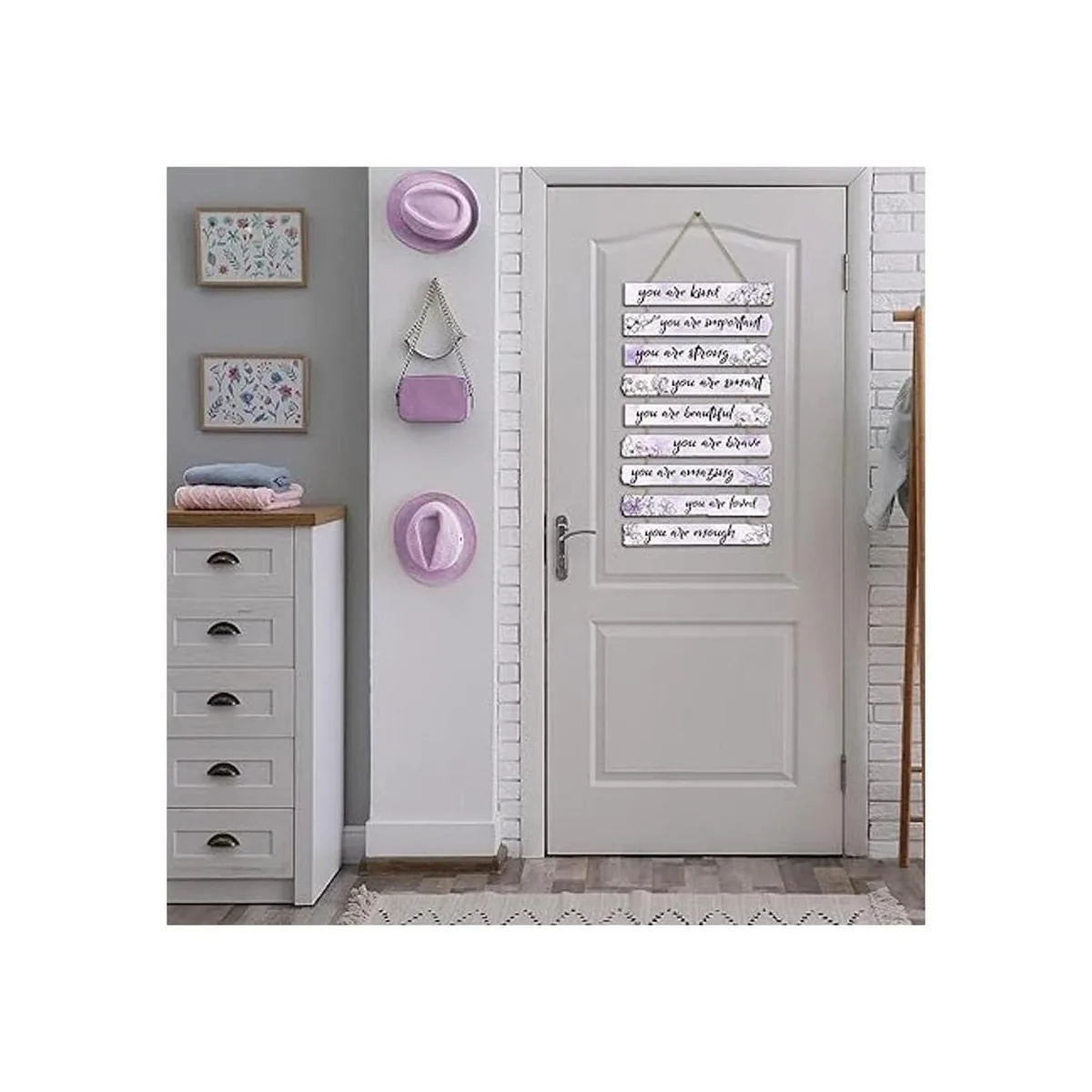 Un juego de 9 piezas de decoración de pared floral_6