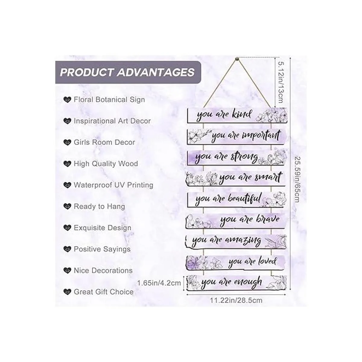 Un juego de 9 piezas de decoración de pared floral_2