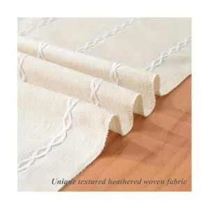 Wracra Camino de mesa de lino rústico estilo granja_3