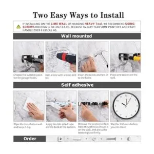 5 Racks and 4 Hooks Mop and Broom Holder Wall Mount Broom_5