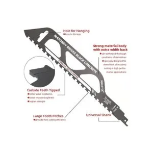 Hoja de sierra recíproca de mampostería de 12 pulgadas_2