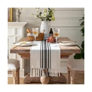 Camino de mesa bohemio para decoración moderna de granja_3