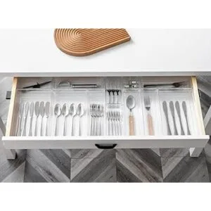 DCA 25 PCS Clear Plastic Drawer Organizer Tray for Makeup_5