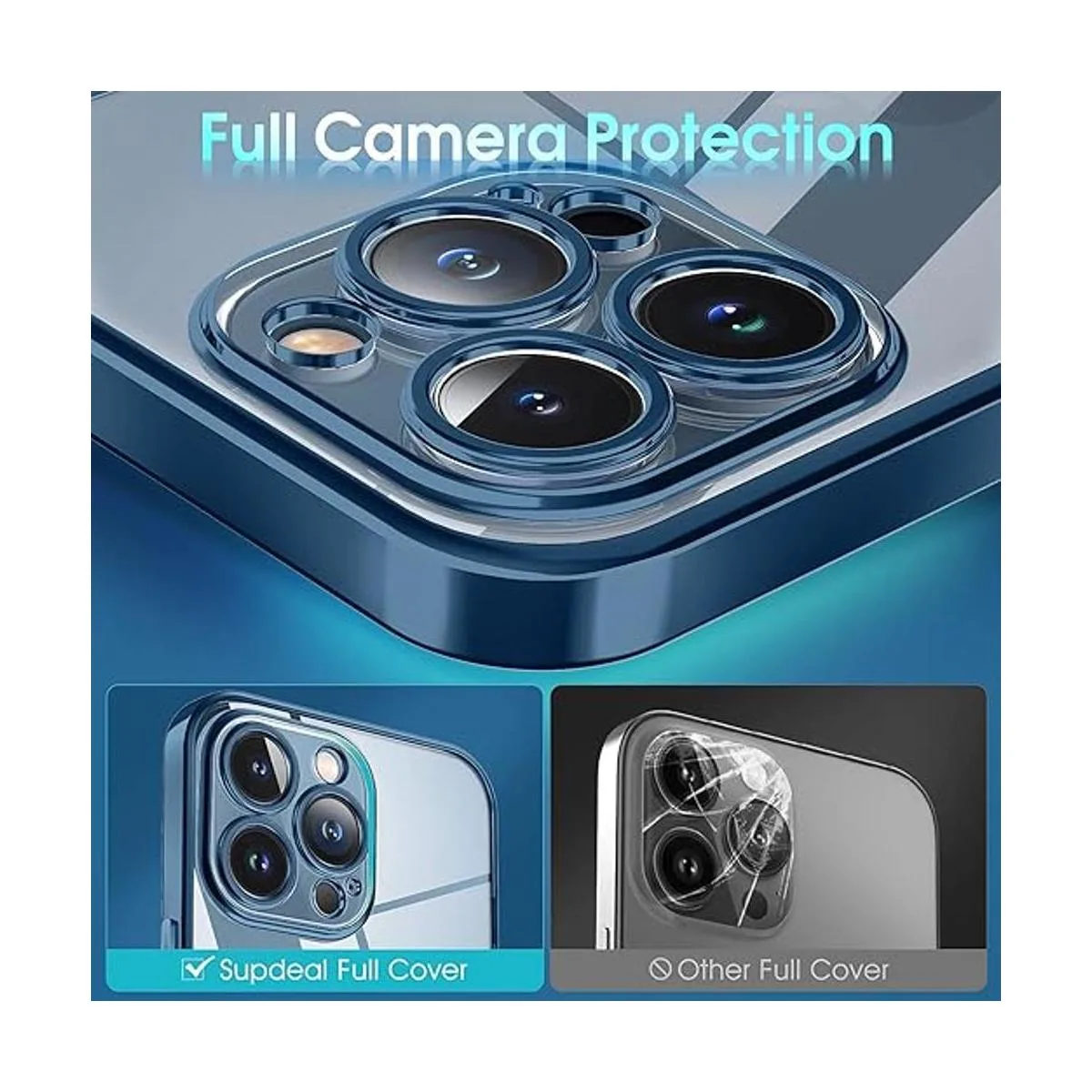 Supdeal Funda transparente para iPhone 12 Pro no_3