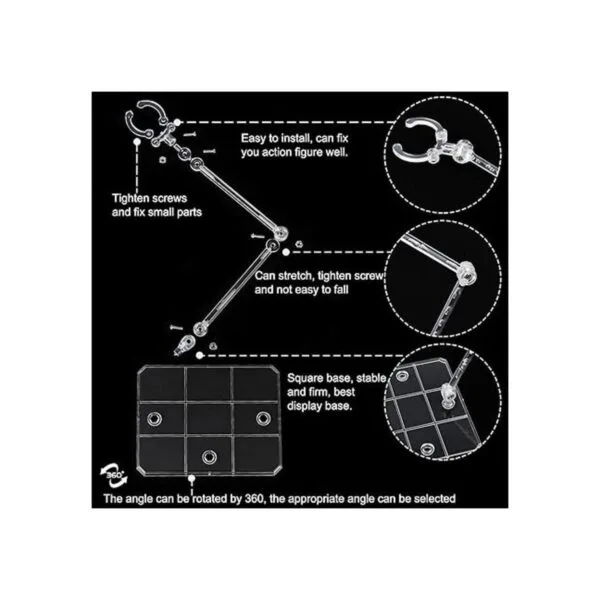 FINGERINSPIRE 8 piezas de soporte de figura de acción para_3