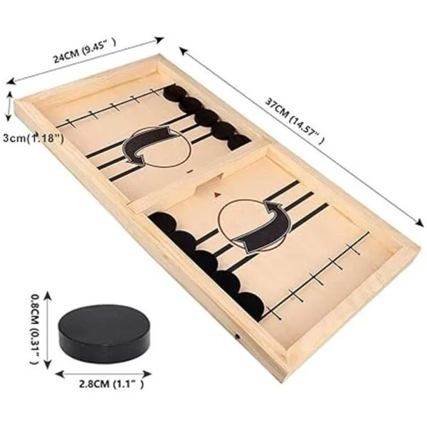 moopok Fast Sling Puck GameWooden Hockey Game Sling_2