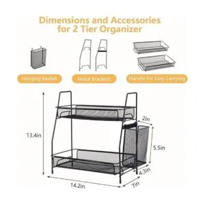 Organizador de baño con cesta organizador de baño de 2_6