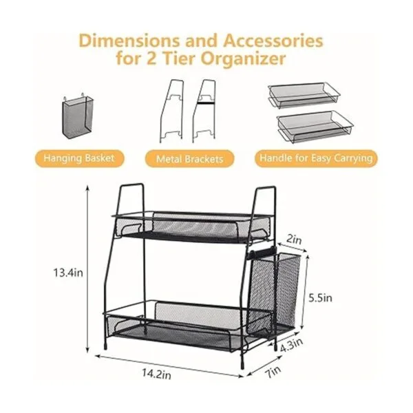 Organizador de baño con cesta organizador de baño de 2_6