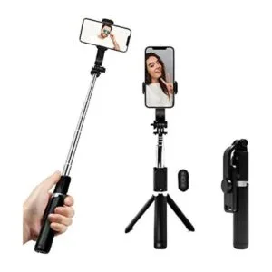 TALK WORKS Juego de palo selfie control remoto y trípode_1