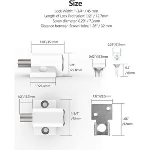 ROFMAPLE Paquete de 2 cerraduras de ventana para puerta_2