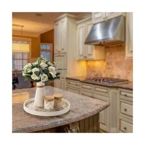 Hanobe Bandeja decorativa redonda de madera bandeja_4