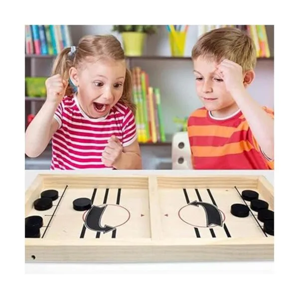 moopok Fast Sling Puck GameWooden Hockey Game Sling_4