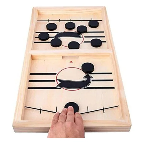moopok Fast Sling Puck GameWooden Hockey Game Sling_1