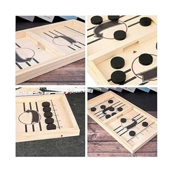 moopok Fast Sling Puck GameWooden Hockey Game Sling_3