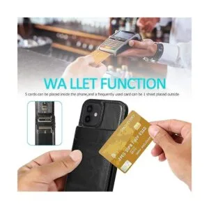 Seabaras Funda tipo cartera para iPhone 11 con tarjetero_3