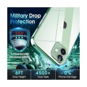 Supdeal Funda transparente para iPhone 12 no amarillea_5