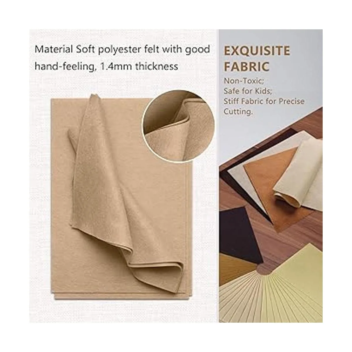 Sábanas de fieltro suave 8 x 12 pulgadas tela de fieltro_3