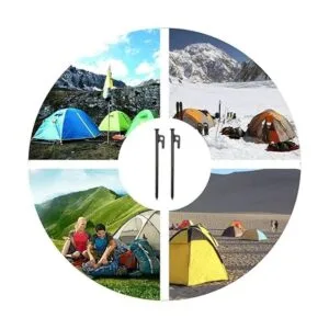 Paquete de 8 estacas de metal resistentes para tienda de_7