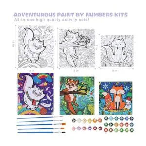 Pintura por números enmarcada paquete de 3 kits de_2