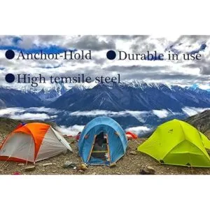 Paquete de 8 estacas de metal resistentes para tienda de_6