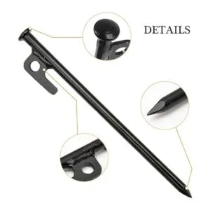 Paquete de 8 estacas de metal resistentes para tienda de_2