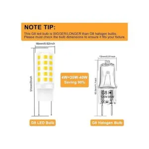 Bombilla LED G8 regulable equivalente a halógenos de 35_2