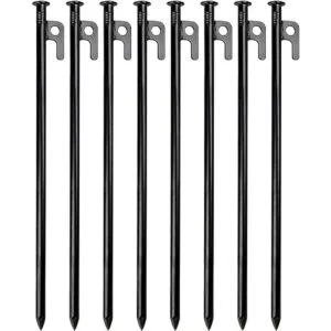 Paquete de 8 estacas de metal resistentes para tienda de_1
