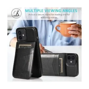 Seabaras Funda tipo cartera para iPhone 11 con tarjetero_2