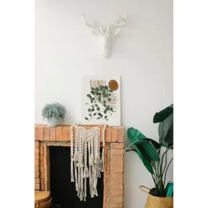 Impresión artística de pared en lienzo de hoja verde_3