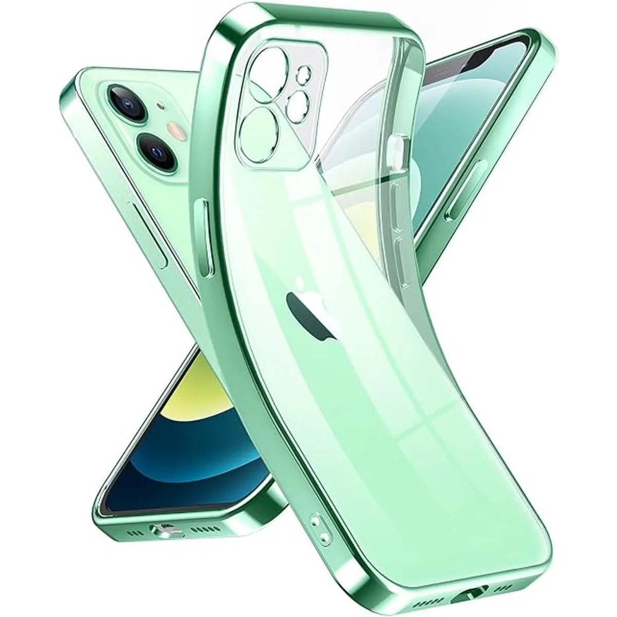 Supdeal Funda transparente para iPhone 12 no amarillea_1