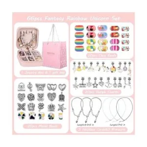 UFU Kit de fabricación de pulseras con dijes para niñas_4