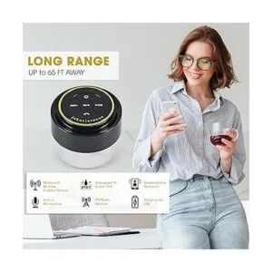 Altavoz portátil de ducha Bluetooth con funda de viaje la_5