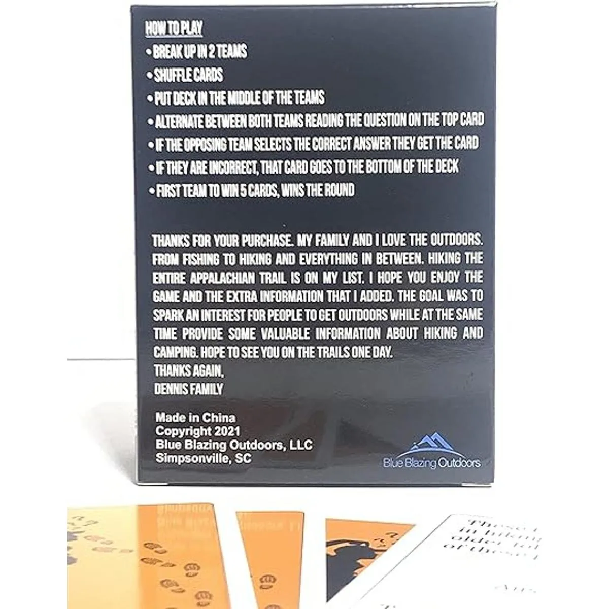 Appalachian Trail Trivia Juego de cartas 125 cartas de_2