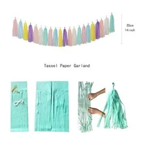 Guirnalda de flores de arcoíris pastel para fiestas_5